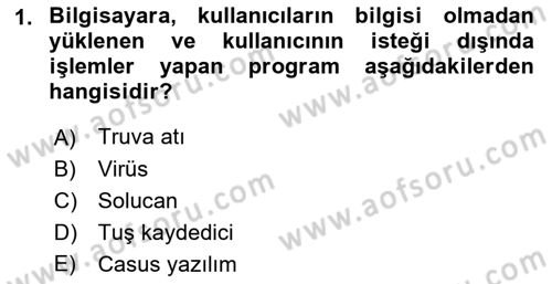 Çalışma Hayatında Bilişim, Belge Yönetimi Dersi 2022 - 2023 Yılı Yaz Okulu Sınav Soruları 1. Soru