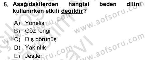 Çalışma Hayatında Bilişim, Belge Yönetimi Dersi 2022 - 2023 Yılı Yaz Okulu Sınav Soruları 5. Soru