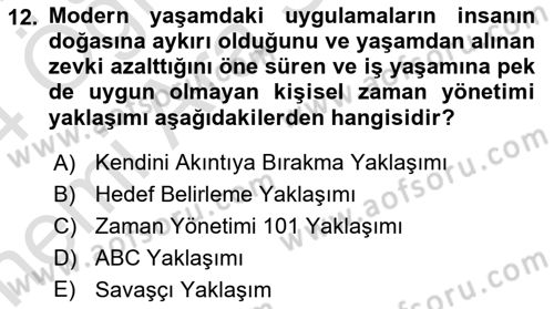 Çalışma Hayatında Bilişim, Belge Yönetimi Dersi 2023 - 2024 Yılı (Vize) Ara Sınav Soruları 12. Soru