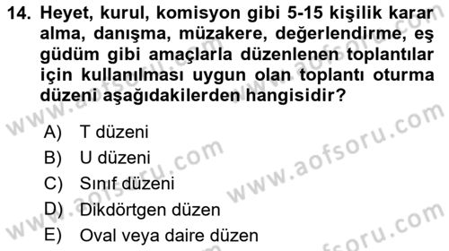 Çalışma Hayatında Bilişim, Belge Yönetimi Dersi 2023 - 2024 Yılı (Vize) Ara Sınav Soruları 14. Soru