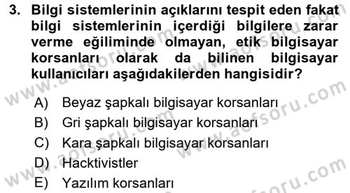 Çalışma Hayatında Bilişim, Belge Yönetimi Dersi 2023 - 2024 Yılı (Vize) Ara Sınav Soruları 3. Soru