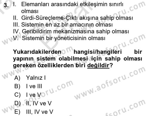 Çalışma Hayatında Bilişim, Belge Yönetimi Dersi 2023 - 2024 Yılı (Final) Dönem Sonu Sınav Soruları 3. Soru