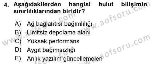 Çalışma Hayatında Bilişim, Belge Yönetimi Dersi 2023 - 2024 Yılı Yaz Okulu Sınav Soruları 4. Soru
