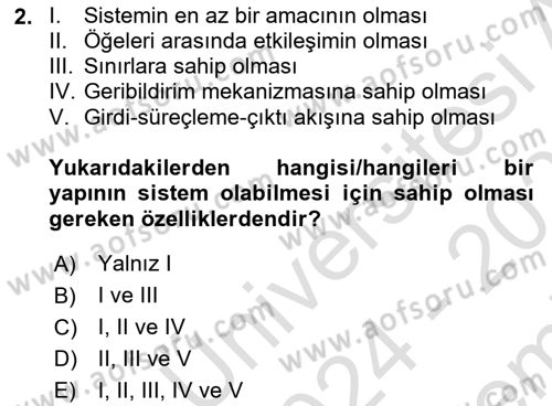 Çalışma Hayatında Bilişim, Belge Yönetimi Dersi 2024 - 2025 Yılı (Final) Dönem Sonu Sınav Soruları 2. Soru