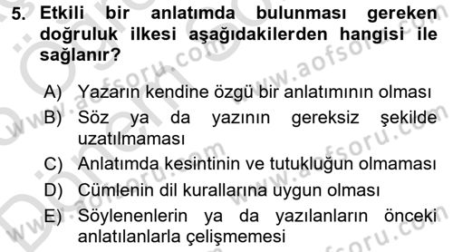 Çalışma Hayatında Bilişim, Belge Yönetimi Dersi 2024 - 2025 Yılı (Final) Dönem Sonu Sınav Soruları 5. Soru