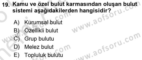 Çalışma Hayatında Bilişim, Belge Yönetimi Dersi 2025 - 2026 Yılı (Vize) Ara Sınav Soruları 19. Soru