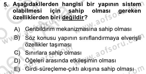 Çalışma Hayatında Bilişim, Belge Yönetimi Dersi 2025 - 2026 Yılı (Vize) Ara Sınav Soruları 5. Soru
