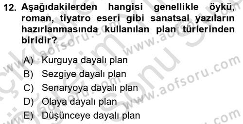 Çalışma Hayatında Bilişim, Belge Yönetimi Dersi 2025 - 2026 Yılı (Final) Dönem Sonu Sınav Soruları 12. Soru