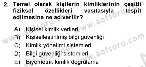 Çalışma Hayatında Bilişim, Belge Yönetimi Dersi 2025 - 2026 Yılı (Final) Dönem Sonu Sınav Soruları 2. Soru