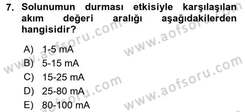 Çevre Sağlığı ve Güvenliği Dersi 2021 - 2022 Yılı (Final) Dönem Sonu Sınav Soruları 7. Soru