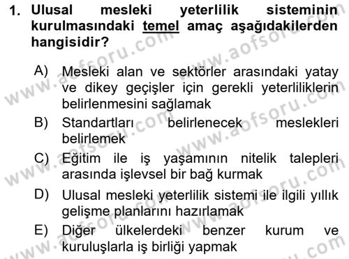 Afet, Acil Durum ve Endüstriyel Kazalarda İş Sağlığı ve Güvenliği Dersi 2021 - 2022 Yılı Yaz Okulu Sınav Soruları 1. Soru