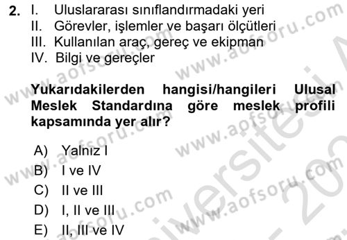 Afet, Acil Durum ve Endüstriyel Kazalarda İş Sağlığı ve Güvenliği Dersi 2024 - 2025 Yılı (Vize) Ara Sınav Soruları 2. Soru