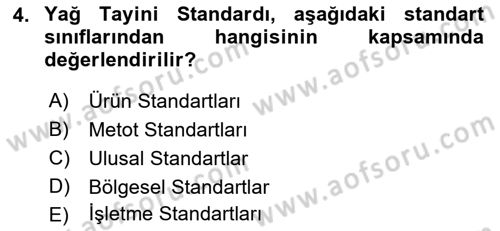Temel Yangın Güvenliği Dersi 2021 - 2022 Yılı Yaz Okulu Sınav Soruları 4. Soru