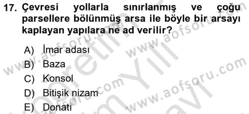 Temel Yangın Güvenliği Dersi 2023 - 2024 Yılı (Vize) Ara Sınavı 17. Soru