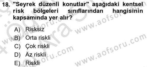 Temel Yangın Güvenliği Dersi 2023 - 2024 Yılı (Vize) Ara Sınavı 18. Soru