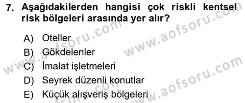 Temel Yangın Güvenliği Dersi 2023 - 2024 Yılı Yaz Okulu Sınav Soruları 7. Soru