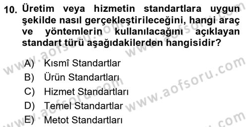 Temel Yangın Güvenliği Dersi 2025 - 2026 Yılı (Vize) Ara Sınav Soruları 10. Soru