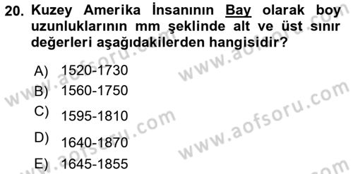 İş Hijyeni ve Ergonomi Dersi 2020 - 2021 Yılı Yaz Okulu Sınav Soruları 20. Soru