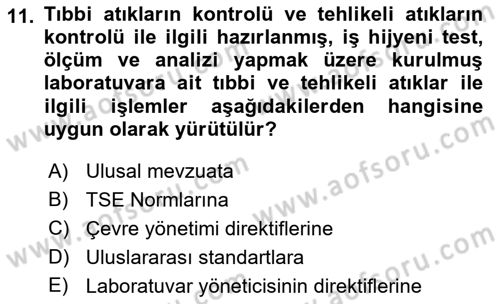 İş Hijyeni ve Ergonomi Dersi 2022 - 2023 Yılı (Vize) Ara Sınav Soruları 11. Soru