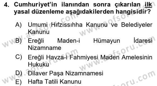 İş Hijyeni ve Ergonomi Dersi 2023 - 2024 Yılı (Vize) Ara Sınav Soruları 4. Soru