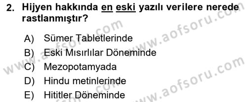 İş Hijyeni ve Ergonomi Dersi 2024 - 2025 Yılı (Vize) Ara Sınav Soruları 2. Soru