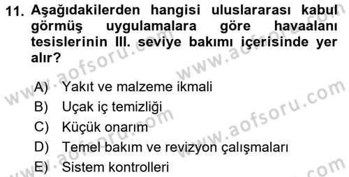 Sektörel İş Sağlığı ve Güvenliği Dersi 2020 - 2021 Yılı Yaz Okulu Sınav Soruları 11. Soru