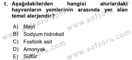 Sektörel İş Sağlığı ve Güvenliği Dersi 2021 - 2022 Yılı (Vize) Ara Sınav Soruları 1. Soru