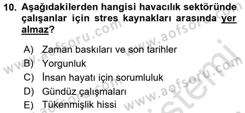 Sektörel İş Sağlığı ve Güvenliği Dersi 2021 - 2022 Yılı (Final) Dönem Sonu Sınav Soruları 10. Soru