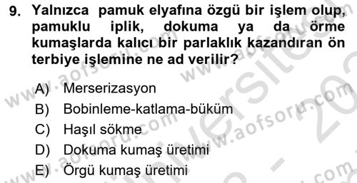 Sektörel İş Sağlığı ve Güvenliği Dersi 2023 - 2024 Yılı (Final) Dönem Sonu Sınav Soruları 9. Soru
