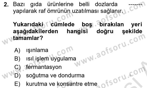 Sektörel İş Sağlığı ve Güvenliği Dersi 2023 - 2024 Yılı Yaz Okulu Sınav Soruları 2. Soru