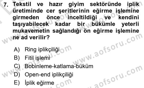 Sektörel İş Sağlığı ve Güvenliği Dersi 2024 - 2025 Yılı (Final) Dönem Sonu Sınav Soruları 7. Soru