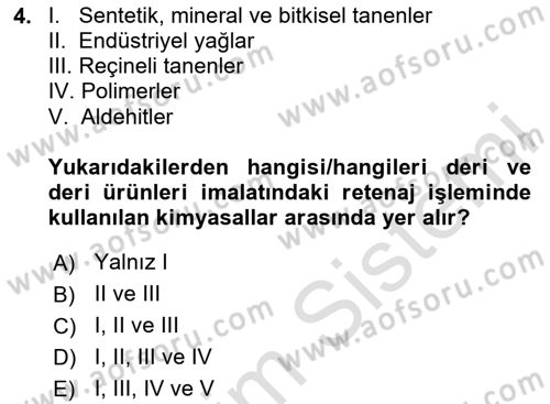 Sektörel İş Sağlığı ve Güvenliği Dersi 2024 - 2025 Yılı Yaz Okulu Sınav Soruları 4. Soru