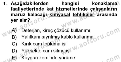 Sektörel İş Sağlığı ve Güvenliği Dersi 2025 - 2026 Yılı (Final) Dönem Sonu Sınav Soruları 1. Soru