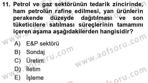 Sektörel İş Sağlığı ve Güvenliği Dersi 2025 - 2026 Yılı (Final) Dönem Sonu Sınav Soruları 11. Soru