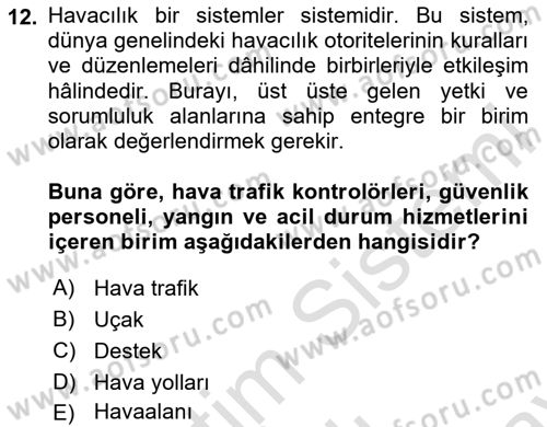 Sektörel İş Sağlığı ve Güvenliği Dersi 2025 - 2026 Yılı (Final) Dönem Sonu Sınav Soruları 12. Soru