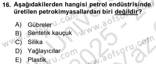 Sektörel İş Sağlığı ve Güvenliği Dersi 2025 - 2026 Yılı Yaz Okulu Sınav Soruları 16. Soru