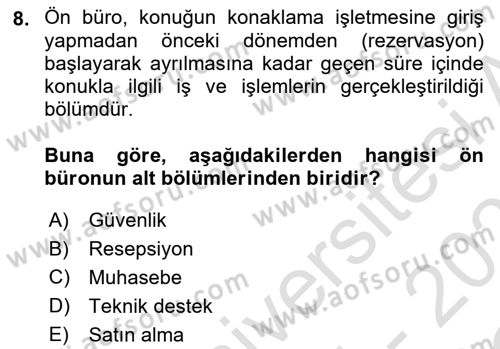 Sektörel İş Sağlığı ve Güvenliği Dersi 2025 - 2026 Yılı Yaz Okulu Sınav Soruları 8. Soru
