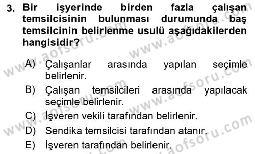 İş Sağlığı ve Güvenliği Donanımları ve Ölçme Teknikleri Dersi 2021 - 2022 Yılı (Final) Dönem Sonu Sınav Soruları 3. Soru