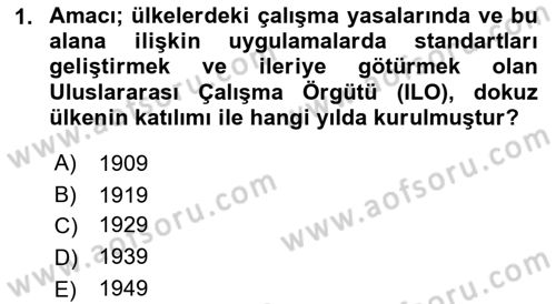 İş Sağlığı ve Güvenliği Donanımları ve Ölçme Teknikleri Dersi Ara Sınavı Deneme Sınav Soruları 1. Soru