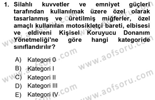İş Sağlığı ve Güvenliği Donanımları ve Ölçme Teknikleri Dersi 2024 - 2025 Yılı (Final) Dönem Sonu Sınav Soruları 1. Soru