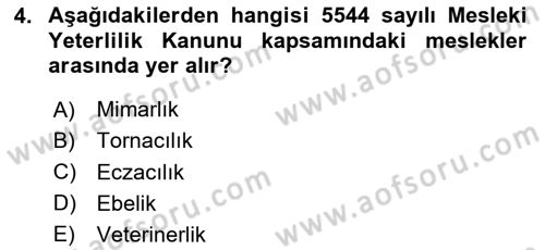 Maden, Metal ve İnşaat Sektörlerinde İş Sağlığı ve Güvenliği Dersi 2023 - 2024 Yılı Yaz Okulu Sınav Soruları 4. Soru