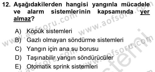 Maden, Metal ve İnşaat Sektörlerinde İş Sağlığı ve Güvenliği Dersi 2024 - 2025 Yılı (Final) Dönem Sonu Sınav Soruları 12. Soru