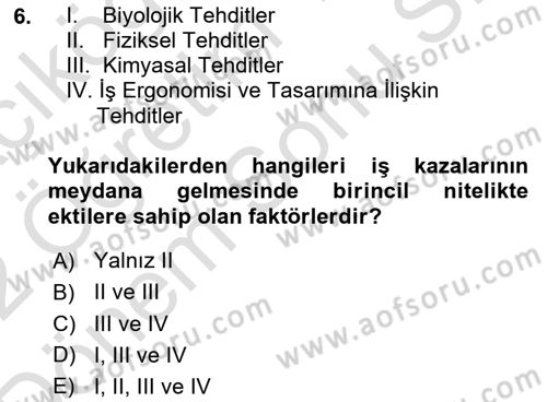 Tehlikeli Madde Taşımacılığı ve Güvenliği Dersi 2021 - 2022 Yılı (Final) Dönem Sonu Sınav Soruları 6. Soru