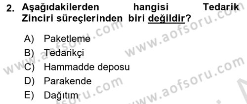 Tehlikeli Madde Taşımacılığı ve Güvenliği Dersi 2022 - 2023 Yılı Yaz Okulu Sınav Soruları 2. Soru