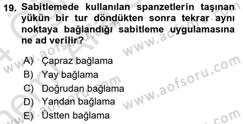 Tehlikeli Madde Taşımacılığı ve Güvenliği Dersi 2023 - 2024 Yılı (Vize) Ara Sınav Soruları 19. Soru