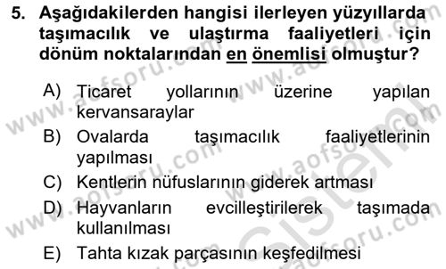Tehlikeli Madde Taşımacılığı ve Güvenliği Dersi 2023 - 2024 Yılı (Vize) Ara Sınav Soruları 5. Soru