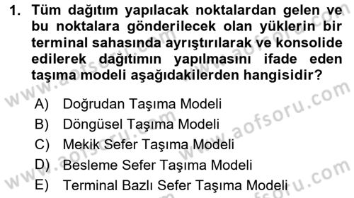 Tehlikeli Madde Taşımacılığı ve Güvenliği Dersi 2024 - 2025 Yılı Yaz Okulu Sınav Soruları 1. Soru