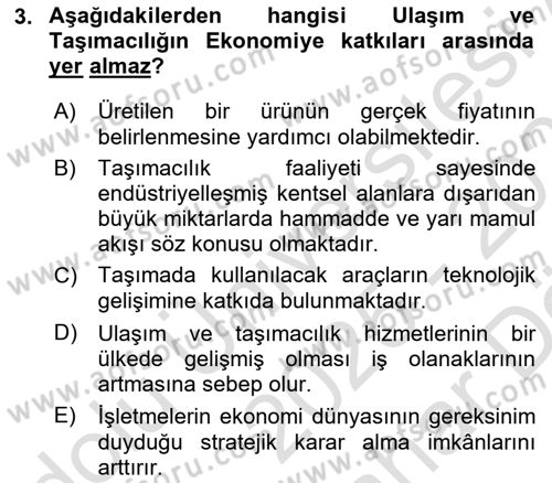 Tehlikeli Madde Taşımacılığı ve Güvenliği Dersi 2025 - 2026 Yılı (Vize) Ara Sınav Soruları 3. Soru