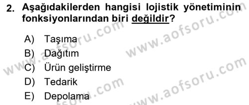 Tehlikeli Madde Taşımacılığı ve Güvenliği Dersi 2025 - 2026 Yılı (Final) Dönem Sonu Sınav Soruları 2. Soru