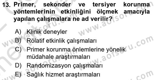 İş Sağlığı Yönetimi Dersi 2021 - 2022 Yılı (Vize) Ara Sınav Soruları 13. Soru